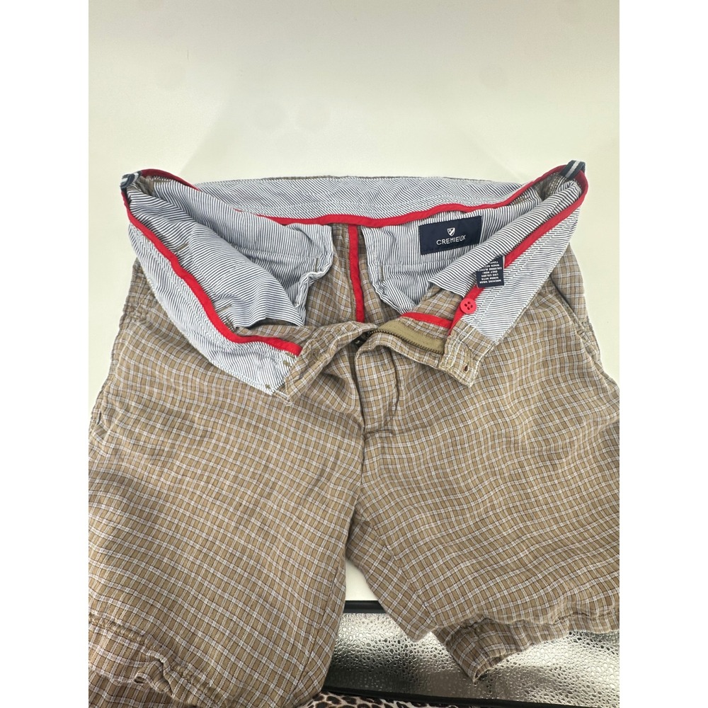 Cremieux Nantucket Mens 34 Plaid 100% Linen Shorts Flat Front Casual Preppy‎ - Picture 9 of 15